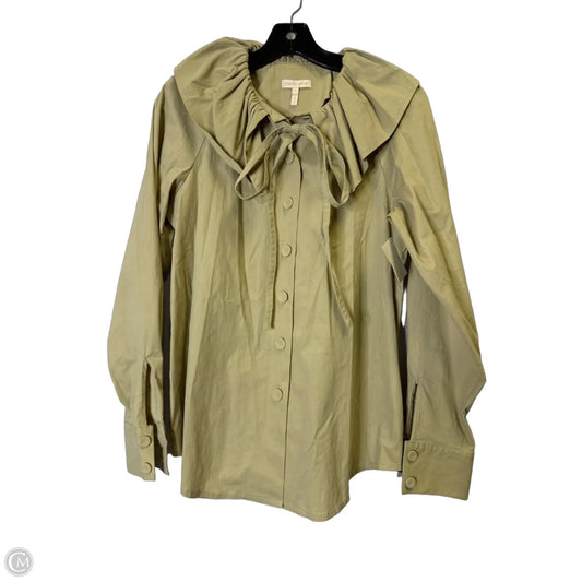 Top Long Sleeve By Rebecca Taylor In Beige, Size: S