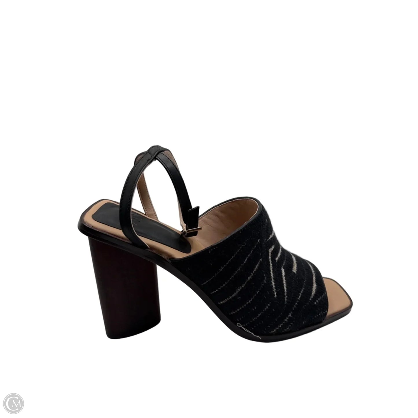 Sandals Heels Block By Clothes Mentor In Black, Size: 9