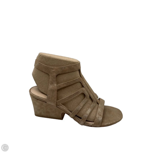 Sandals Heels Block By Isola In Tan, Size: 10