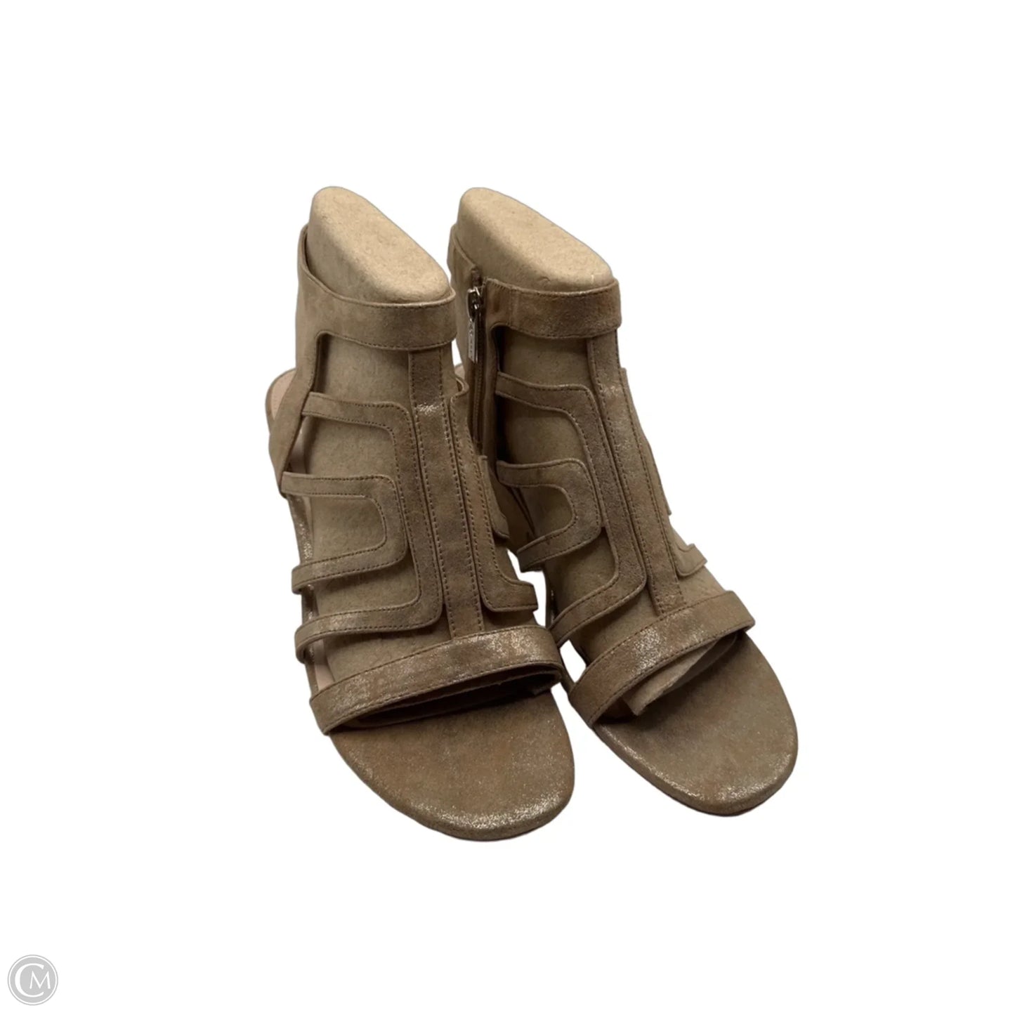 Sandals Heels Block By Isola In Tan, Size: 10