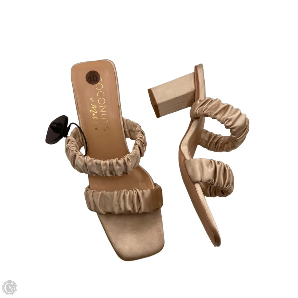 Sandals Heels Block By Coconuts In Cream, Size: 10
