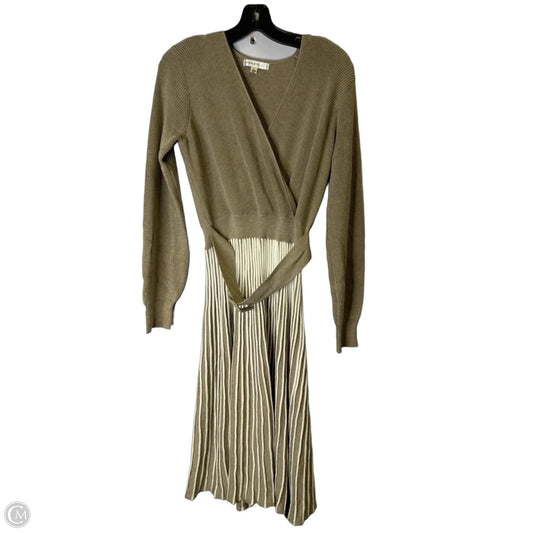 Dress Casual Midi By Robbie Bee In Tan, Size: Xl
