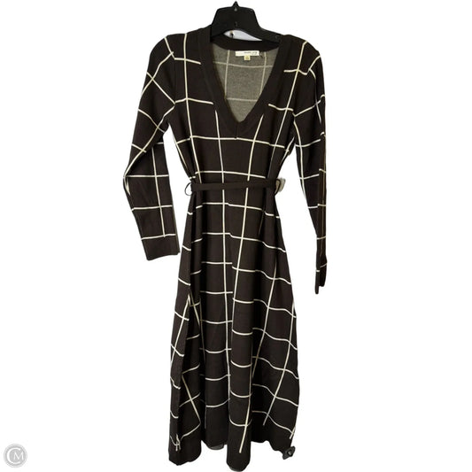 Dress Casual Midi By Studio 1 In Brown, Size: L