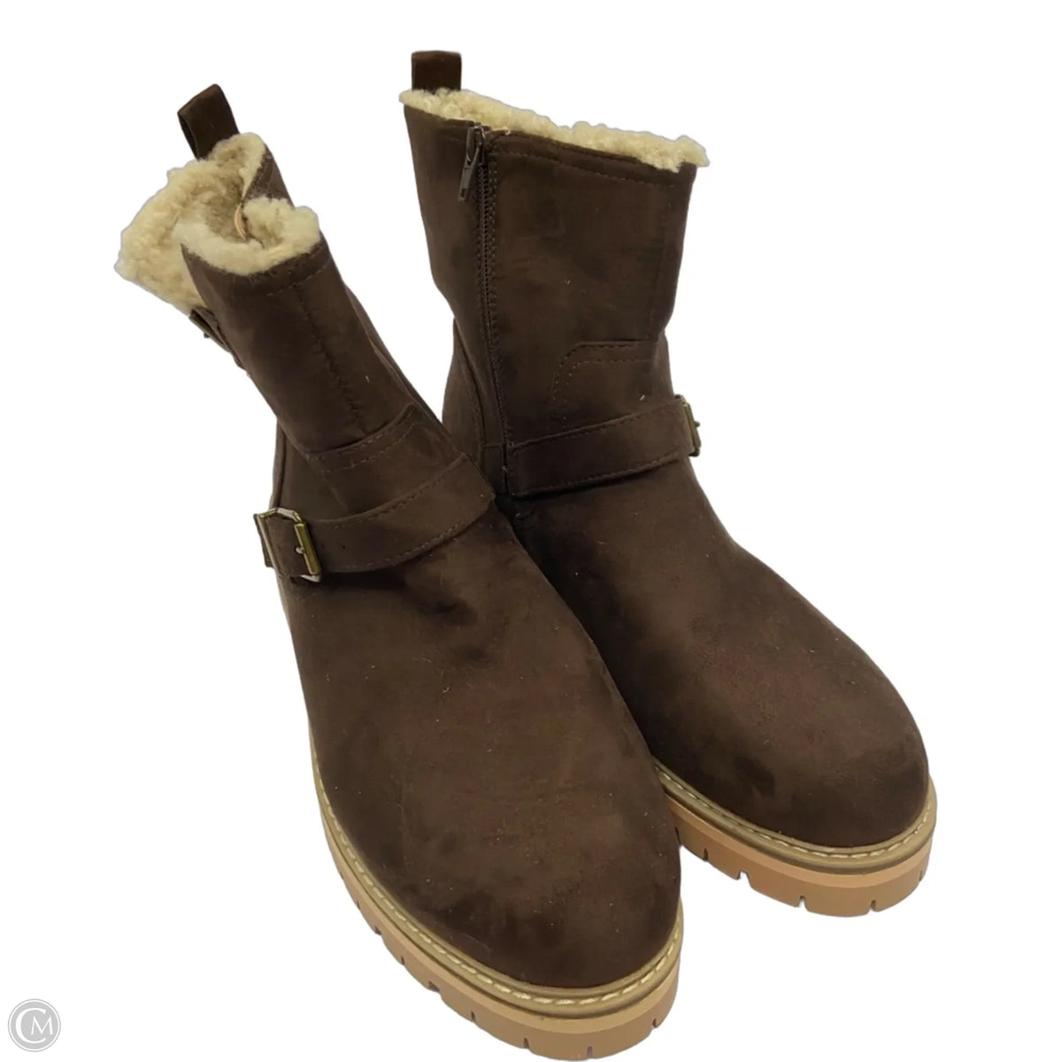 Boots Ankle Heels By Maurices In Brown, Size: 11