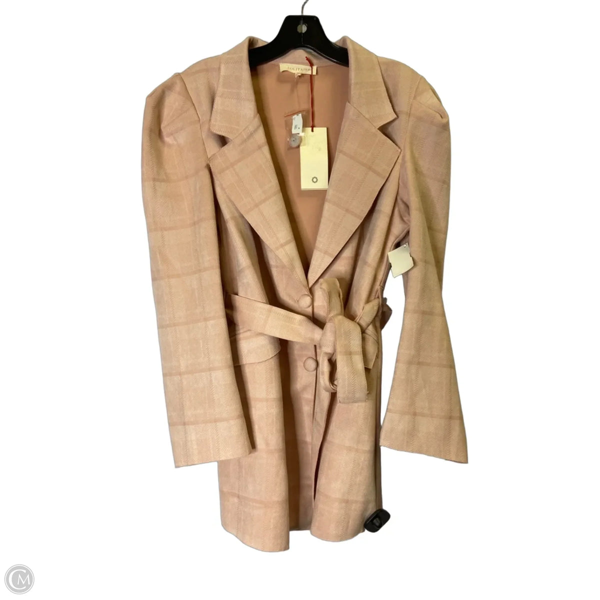 Coat Peacoat By Solitaire In Pink, Size: Xl