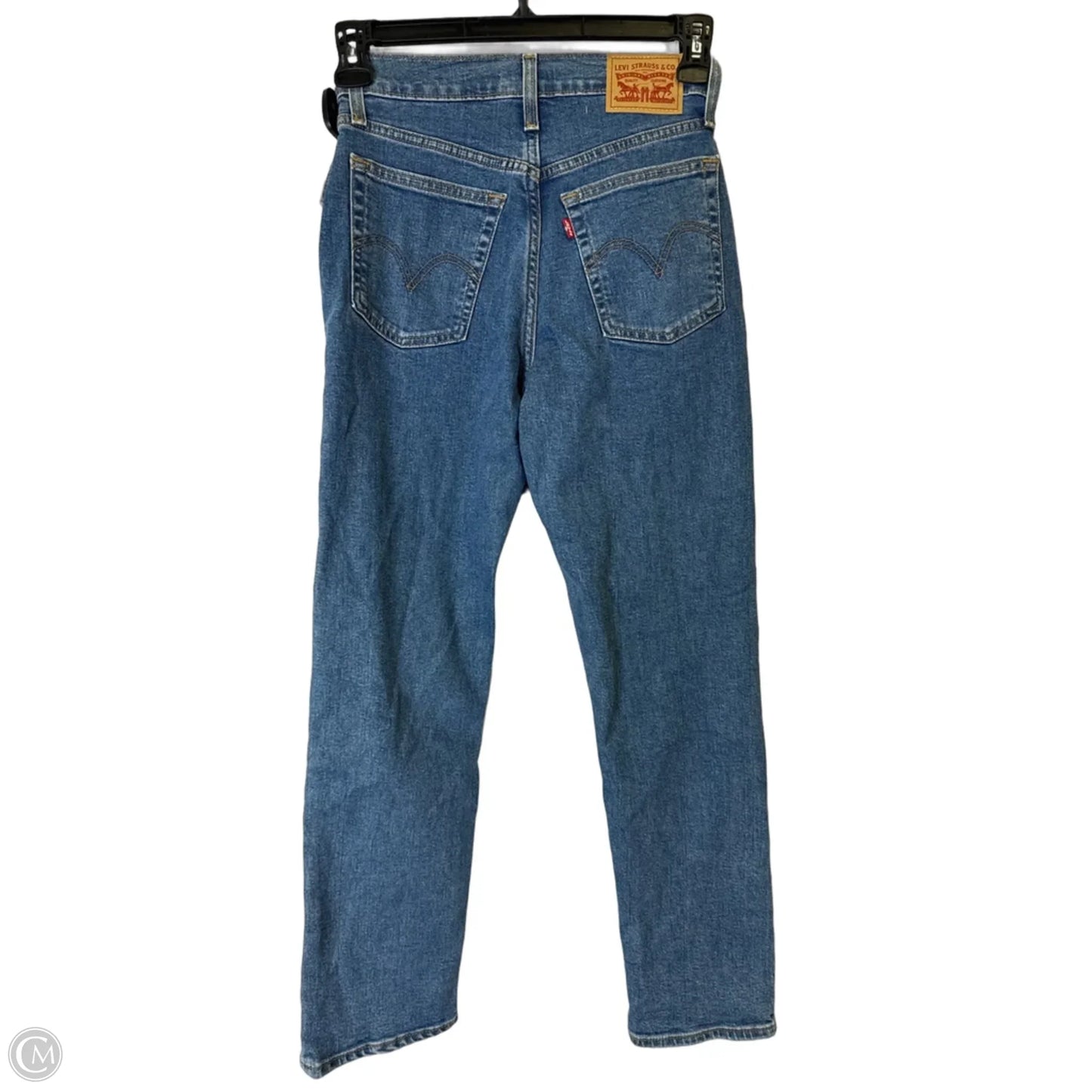 Jeans Straight By Levis In Blue Denim, Size: 2