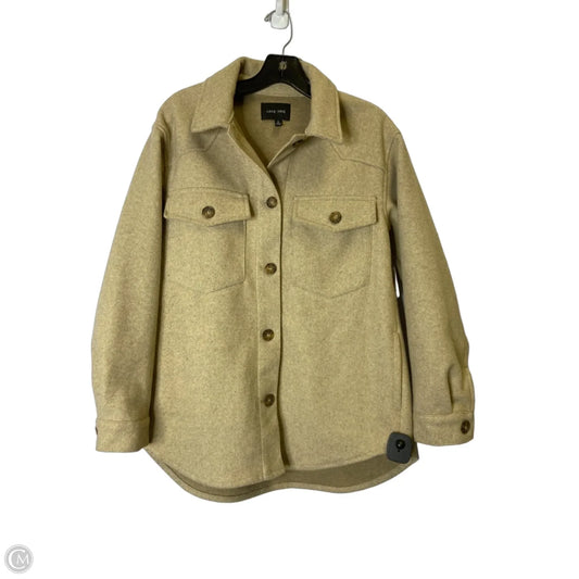 Coat Peacoat By Love Tree In Tan, Size: S