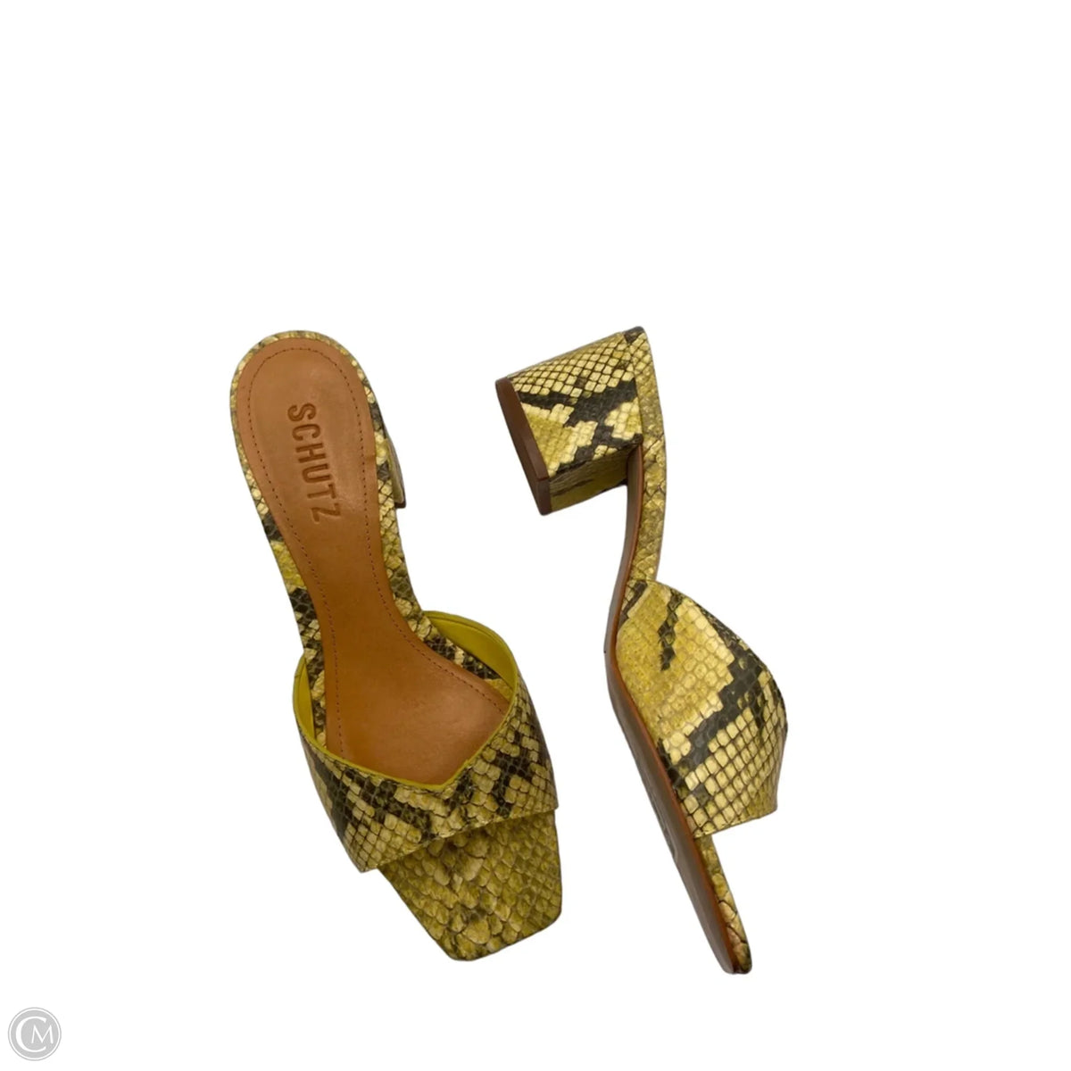 Sandals Heels Block By Schutz In Green, Size: 7