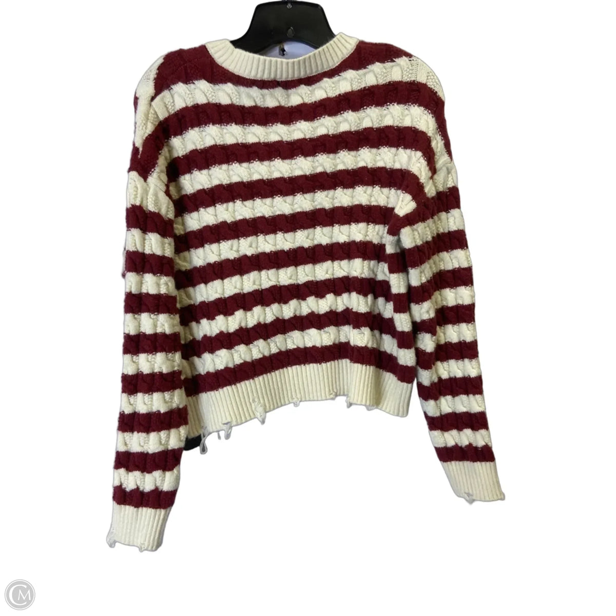 Sweater By Lna In Red & White, Size: M
