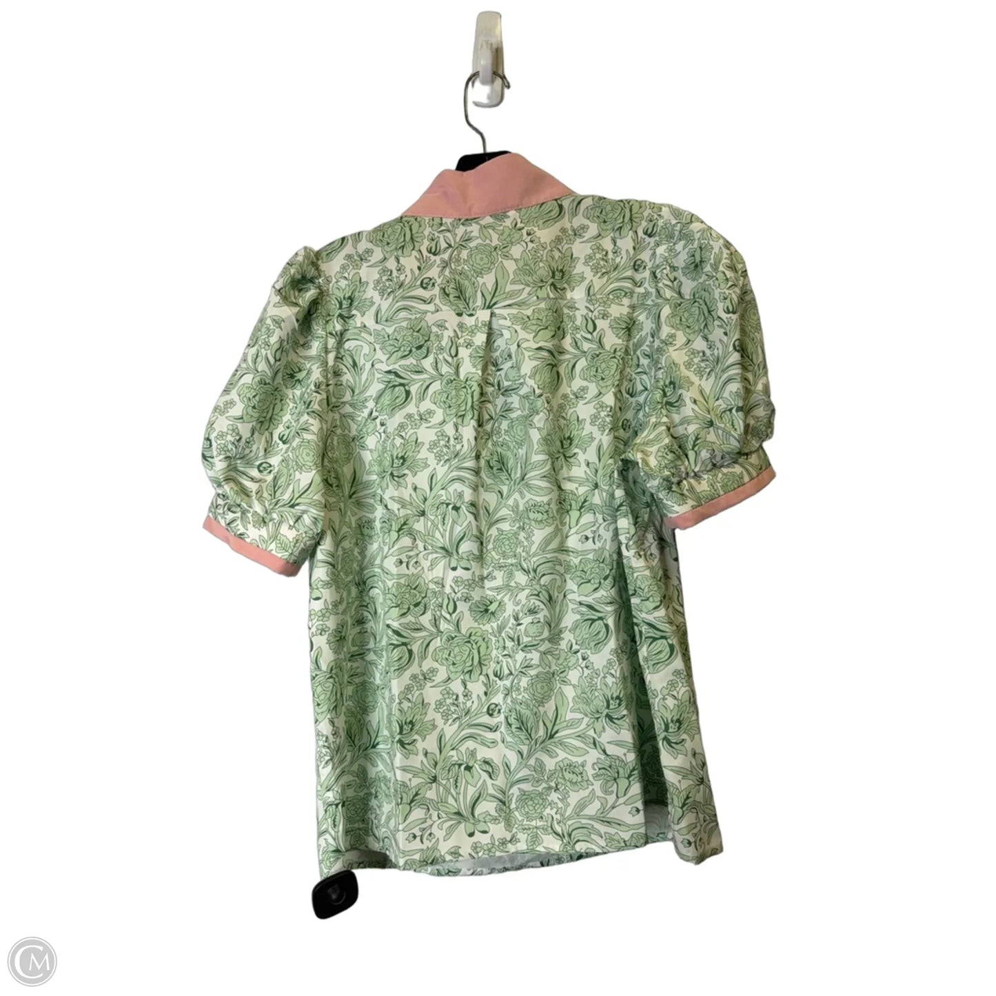 Top Short Sleeve By Clothes Mentor In Green & Pink, Size: M