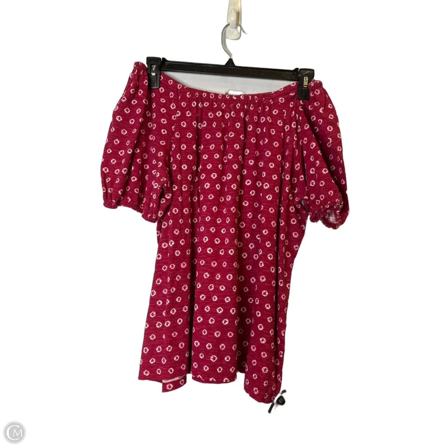 Top Short Sleeve By Style And Company In Pink, Size: 2x
