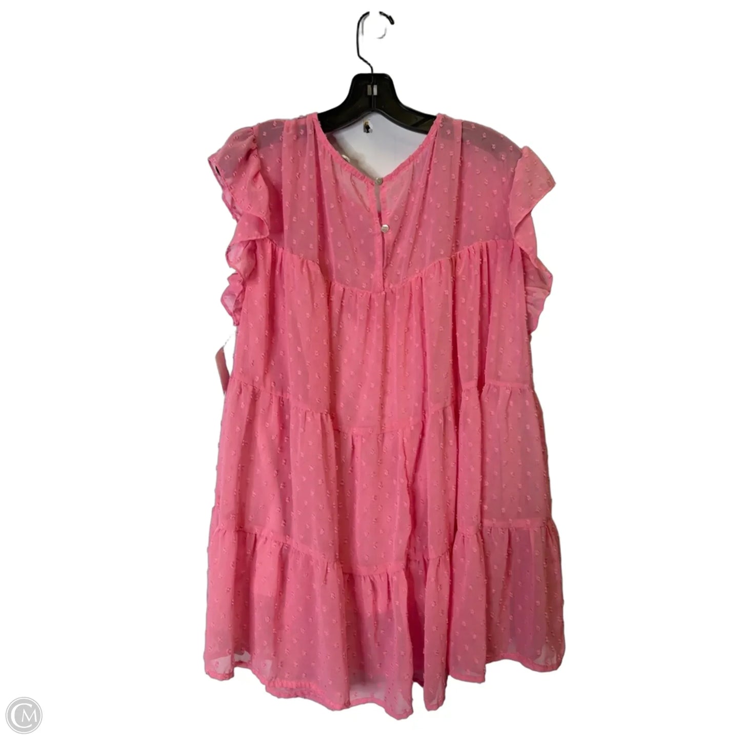 Top Short Sleeve By Entro In Pink, Size: 1x