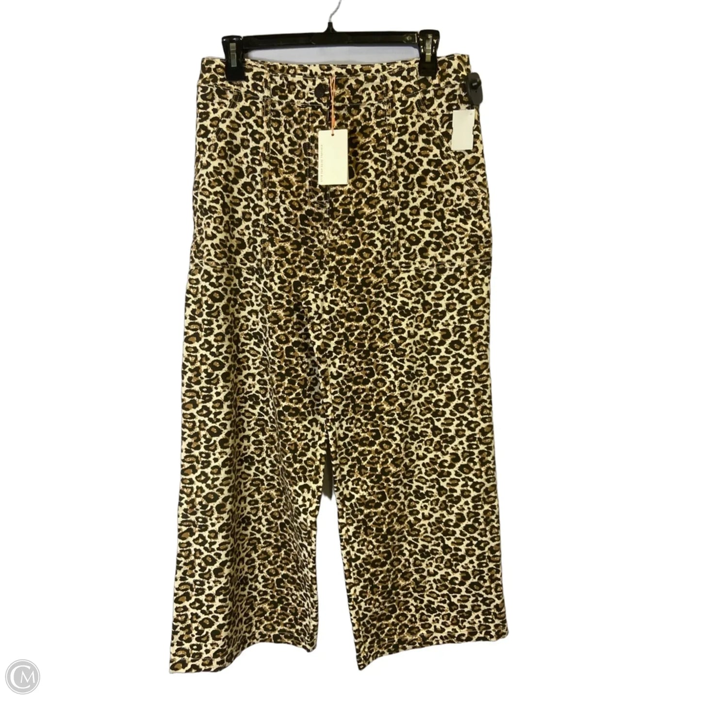 Jeans Wide Leg By Skies Are Blue In Animal Print, Size: Xl