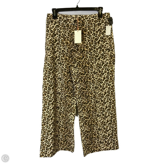 Jeans Wide Leg By Skies Are Blue In Animal Print, Size: Xl