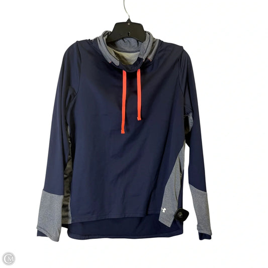 Athletic Sweatshirt Collar By Under Armour In Navy, Size: L