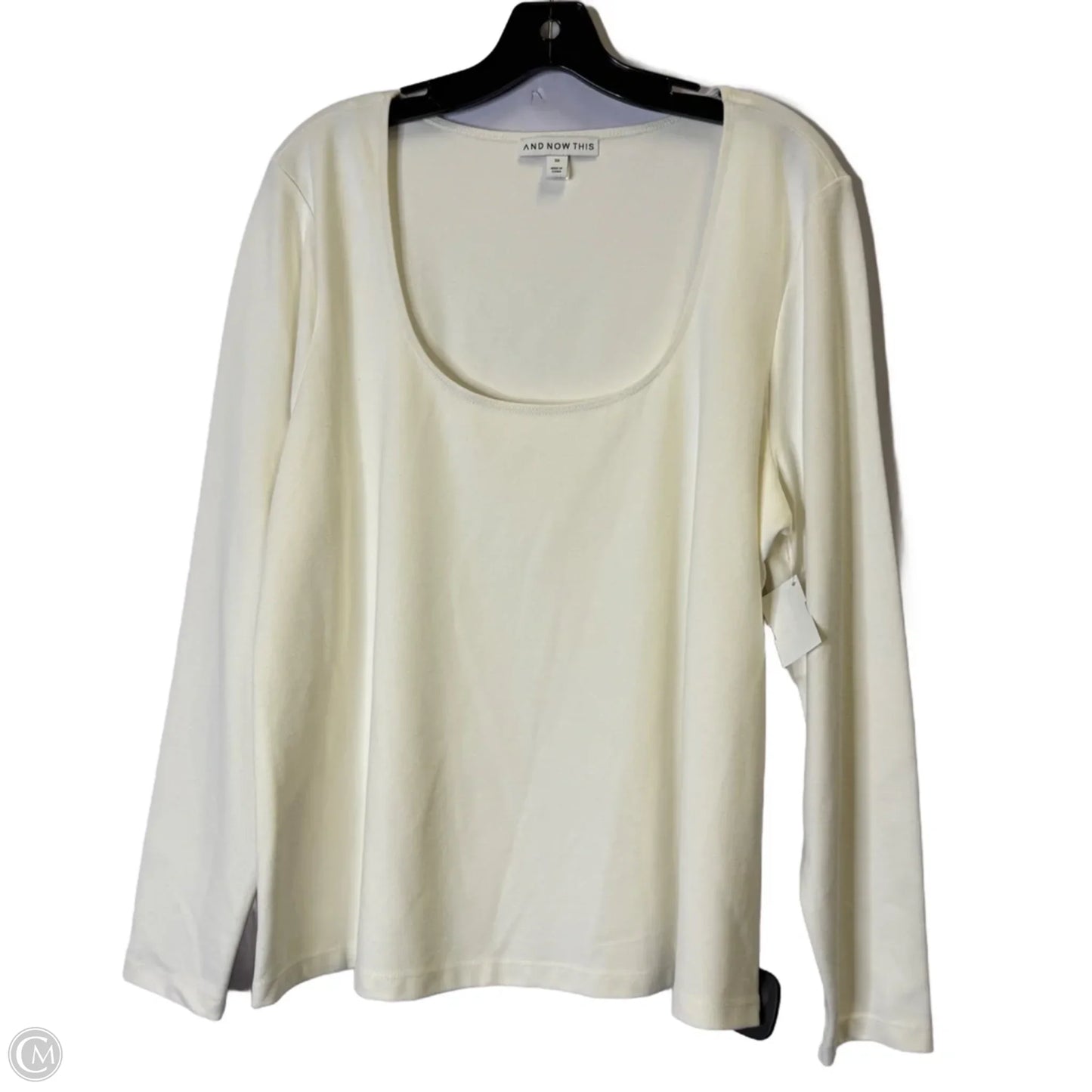 Top Long Sleeve Basic By And Now This In Cream, Size: 3x
