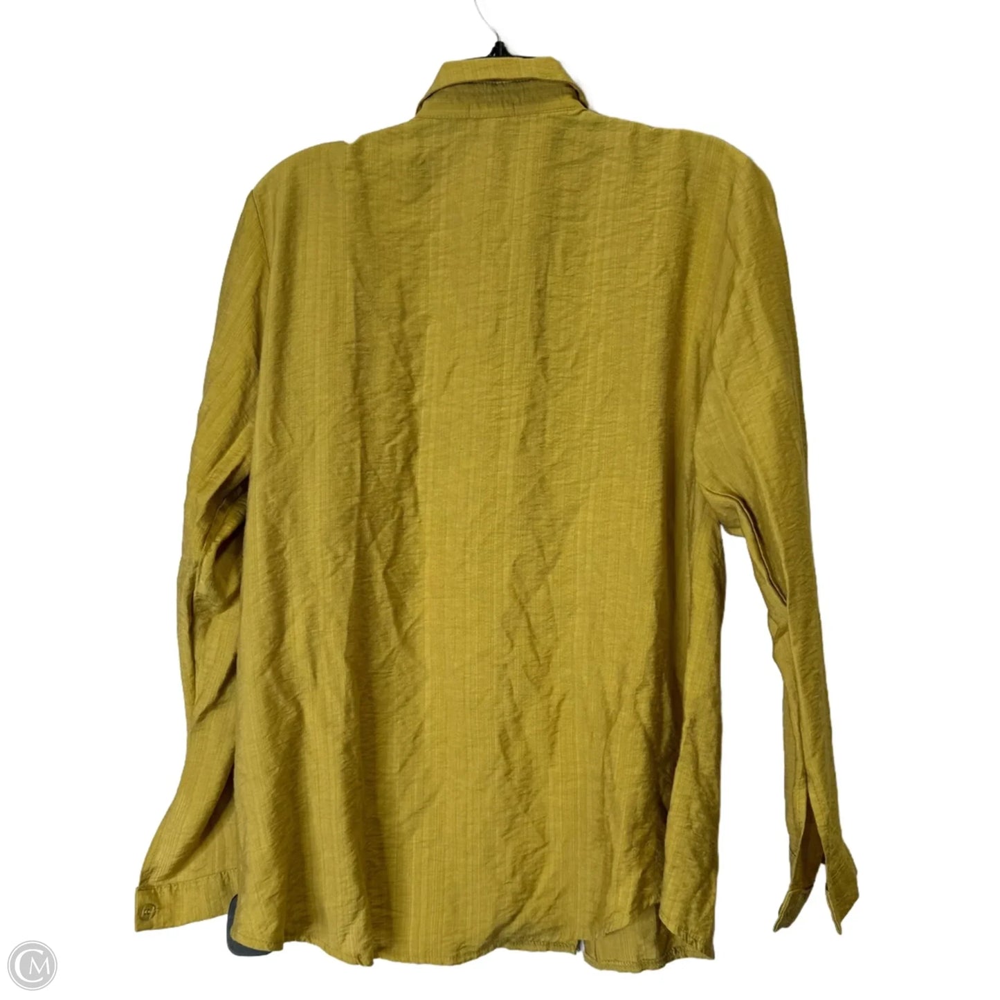 Top Long Sleeve Basic By Clothes Mentor In Yellow, Size: L