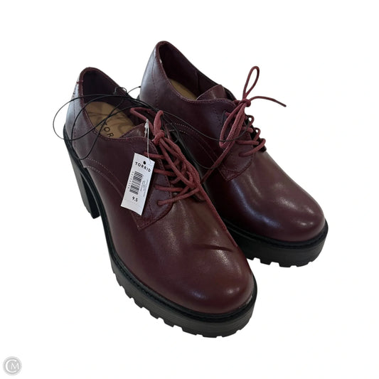 Shoes Heels Block By Torrid In Maroon, Size: 9.5