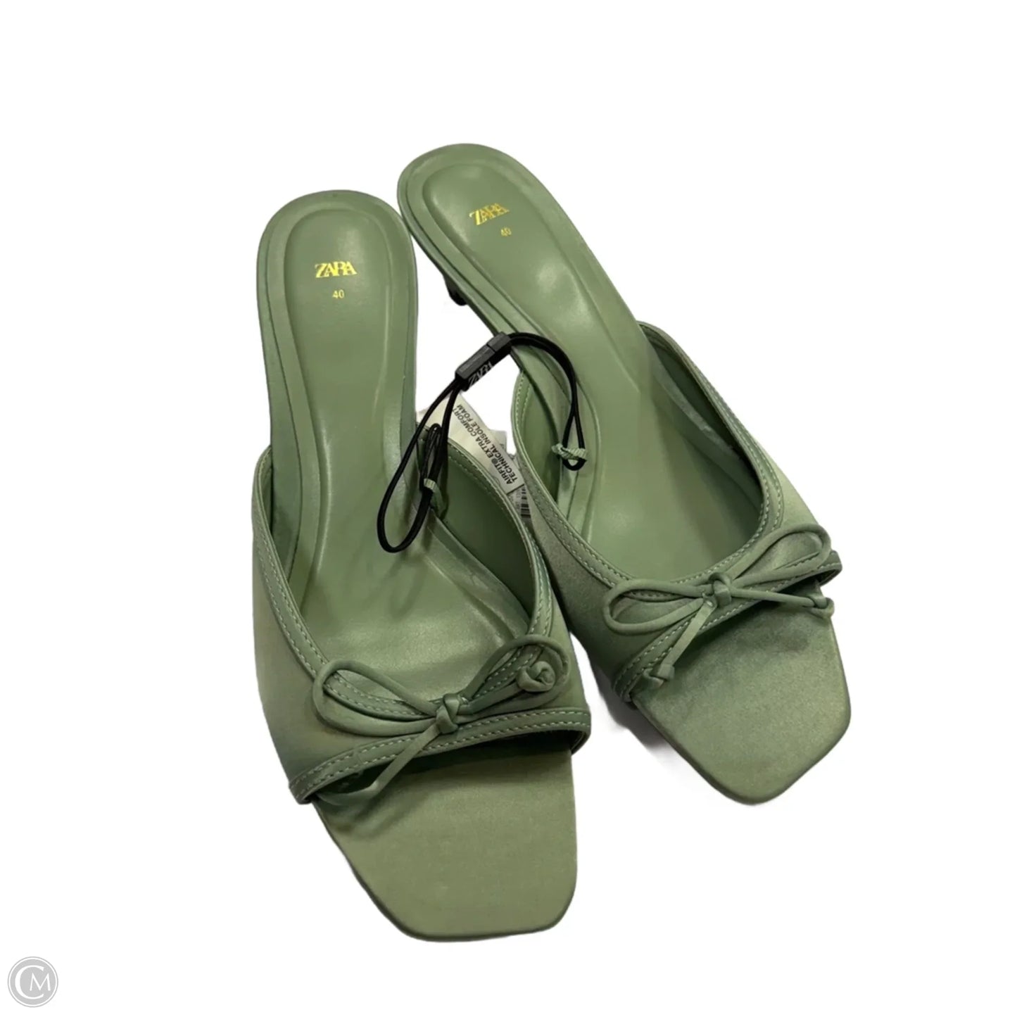 Shoes Heels Kitten By Zara In Green, Size: 9