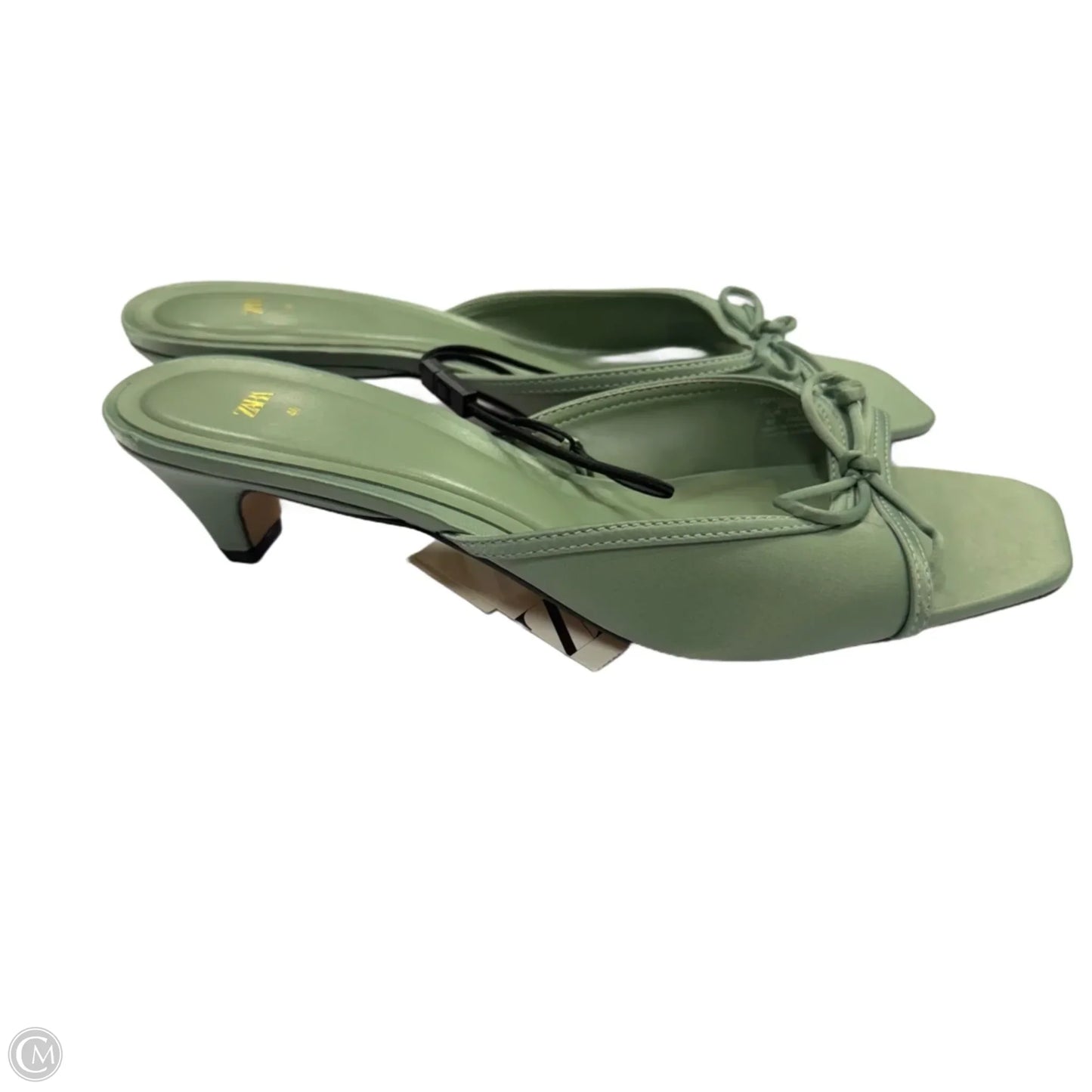 Shoes Heels Kitten By Zara In Green, Size: 9