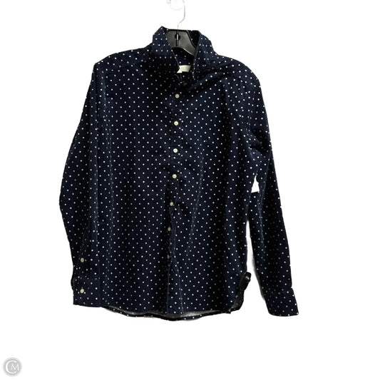 Top Long Sleeve By Loft In Polkadot Pattern, Size: M
