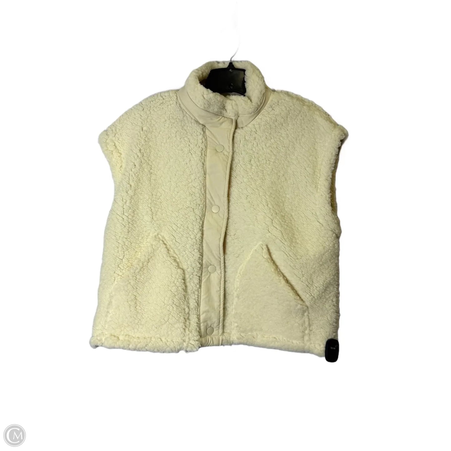 Vest Faux Fur & Sherpa By Blu Pepper In Cream, Size: M