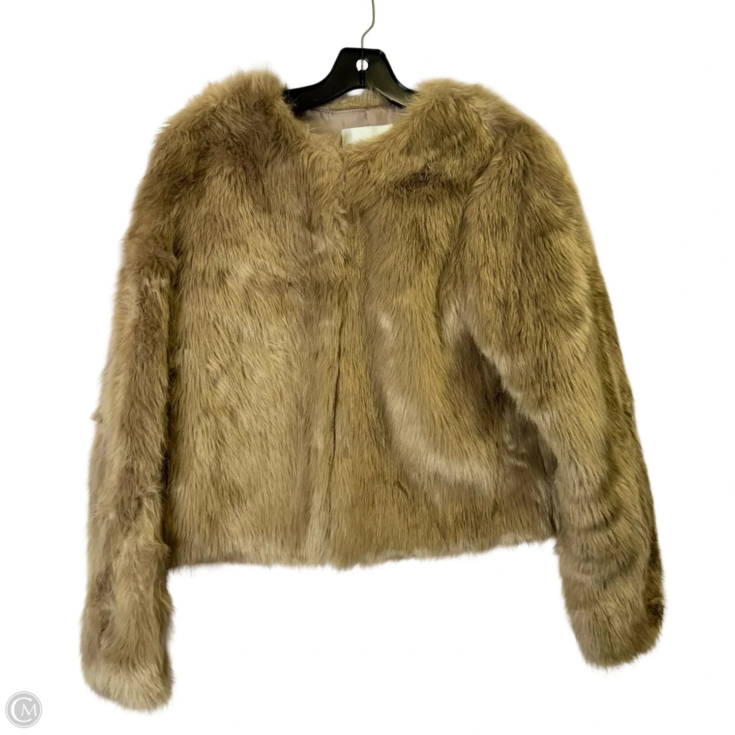 Jacket Faux Fur & Sherpa By Carolina Belle In Tan, Size: M