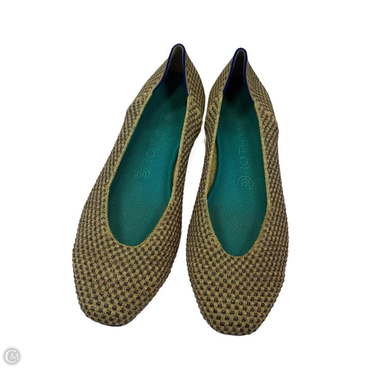 Shoes Flats By Rothys In Gold, Size: 9.5