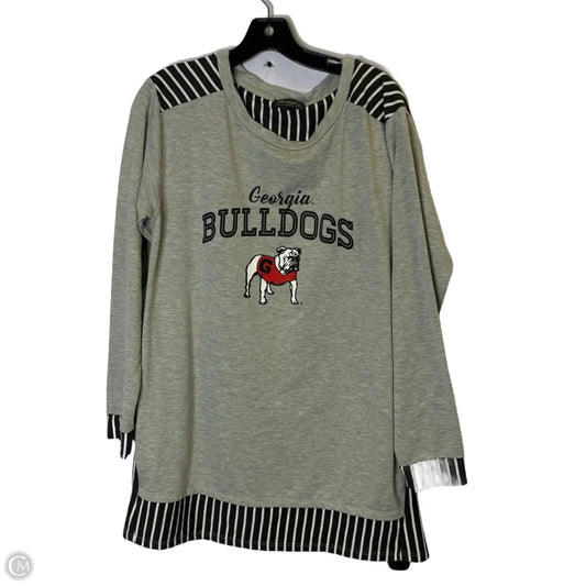 Top Long Sleeve By Clothes Mentor In Grey, Size: M