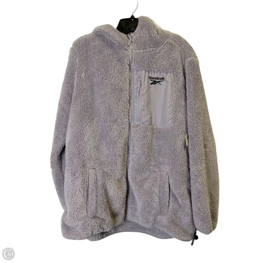 Athletic Jacket By Reebok In Purple, Size: Xl