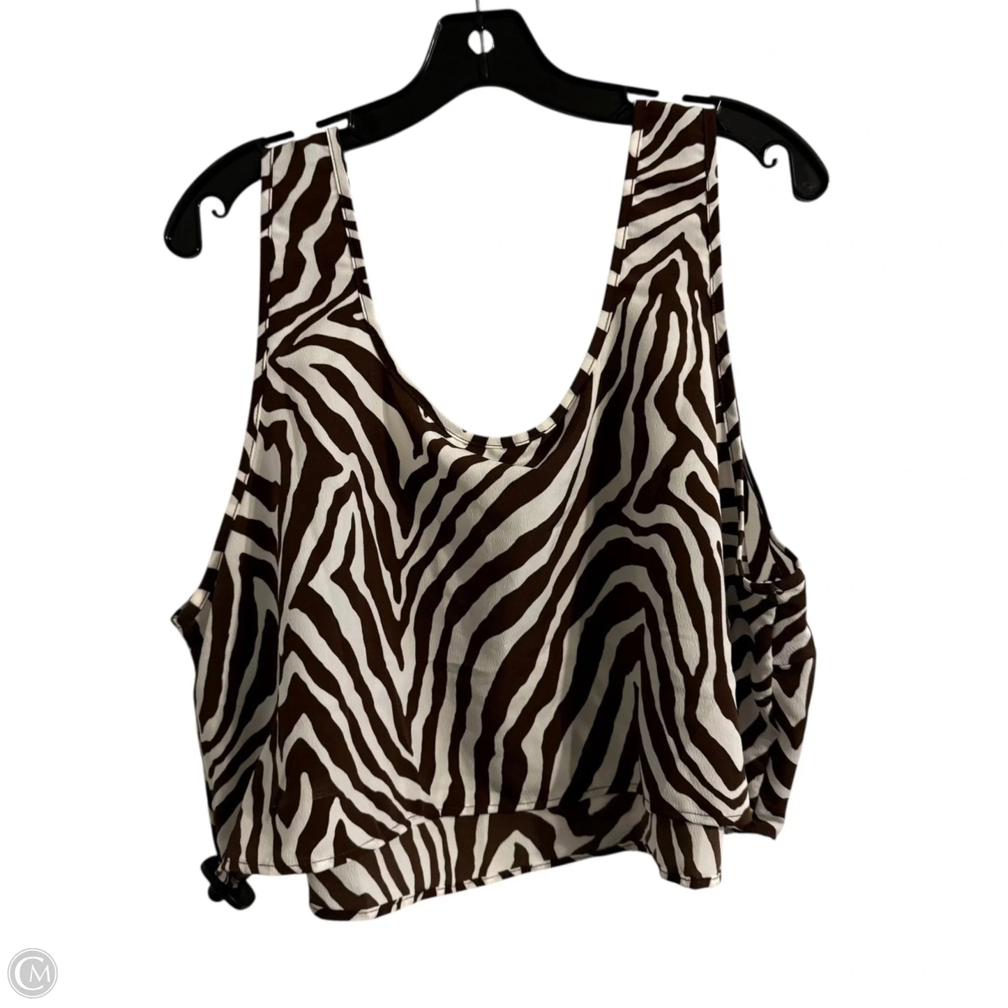 Top Sleeveless By Fashion Nova In Zebra Print, Size: 3x
