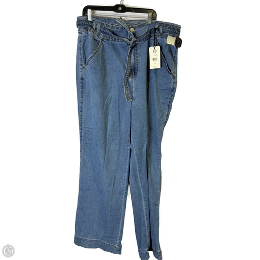 Jeans Flared By Fashion To Figure In Blue Denim, Size: 24