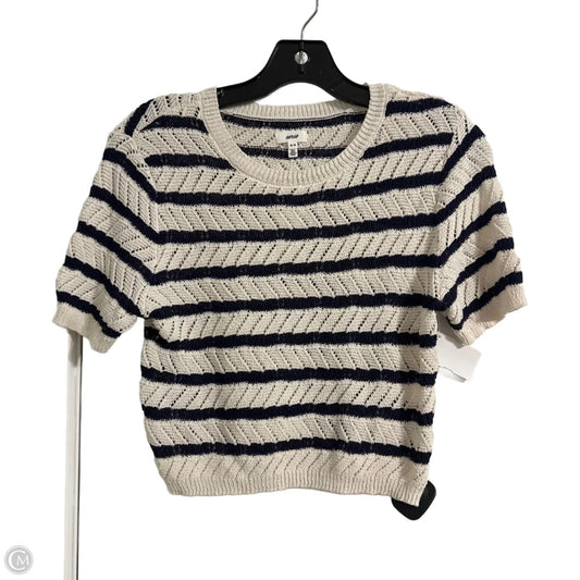 Top Short Sleeve By Aerie In Striped Pattern, Size: M