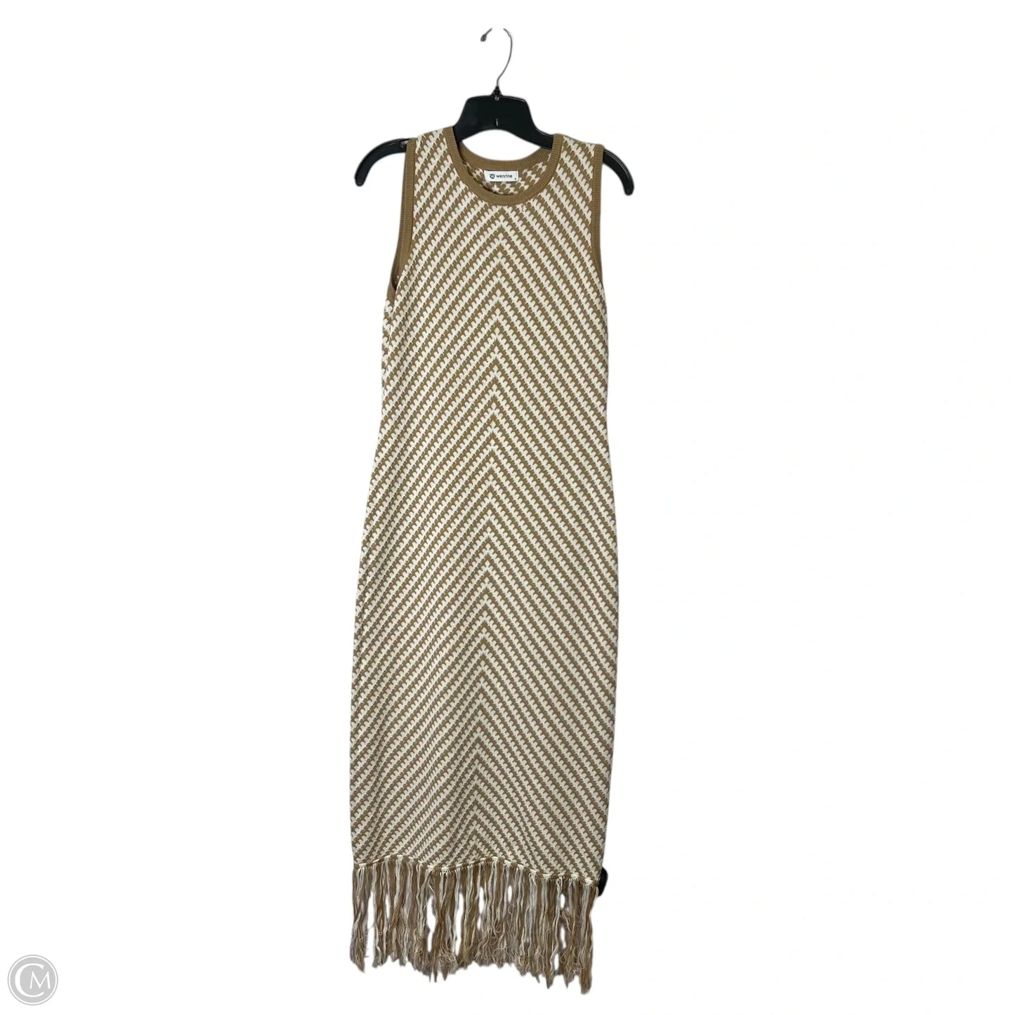 Dress Casual Maxi By Clothes Mentor In Tan, Size: S