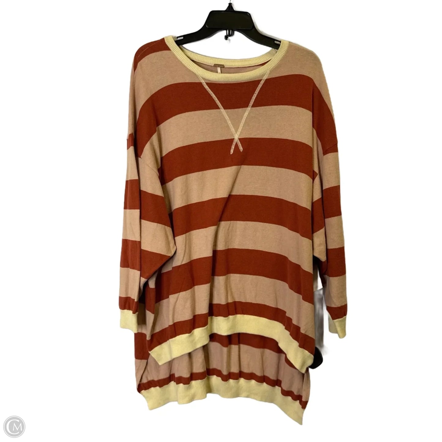 Top Long Sleeve By Free People In Striped Pattern, Size: M