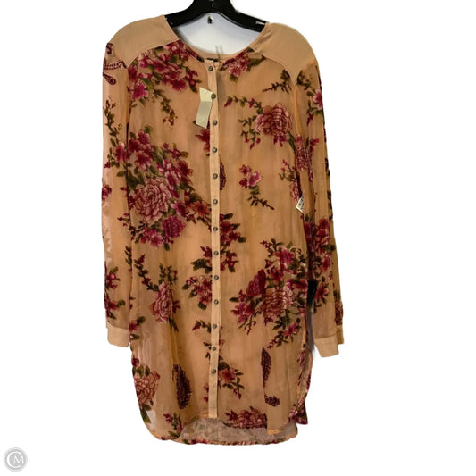 Top Long Sleeve By Aratta Silent Journey In Pink, Size: S