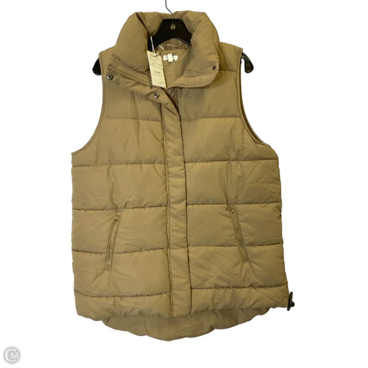 Vest Puffer & Quilted By Splendid In Tan, Size: L