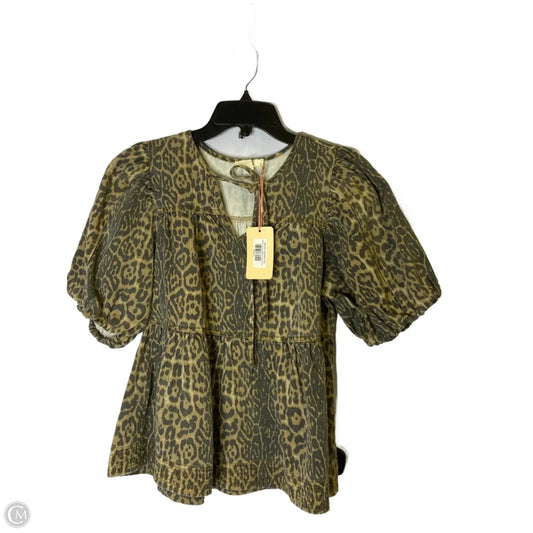 Top Short Sleeve By Entro In Animal Print, Size: M