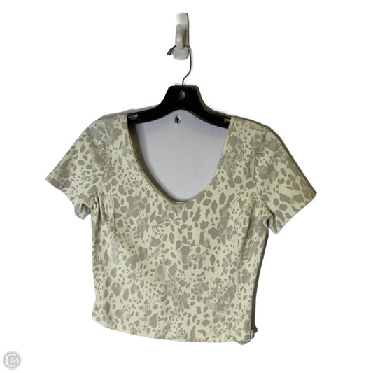 Athletic Top Short Sleeve By Lululemon In Grey, Size: 6