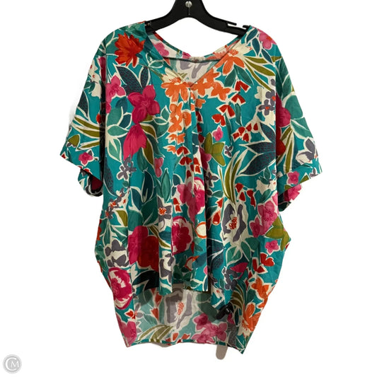 Top Short Sleeve By Jodifl In Multi-colored, Size: L