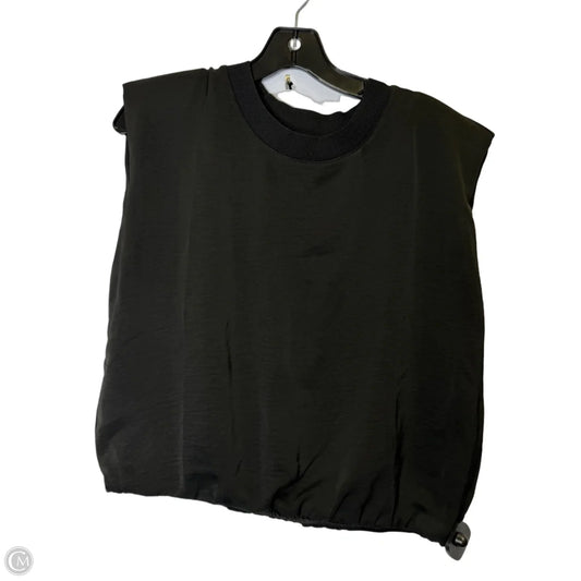 Top Sleeveless By Fabrik In Black, Size: L