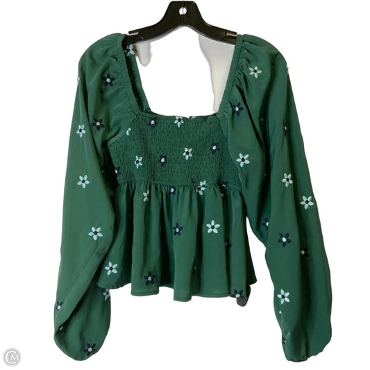 Top Long Sleeve By Altard State In Green, Size: S