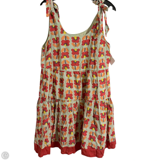 Dress Casual Short By Clothes Mentor In Green & Pink, Size: L