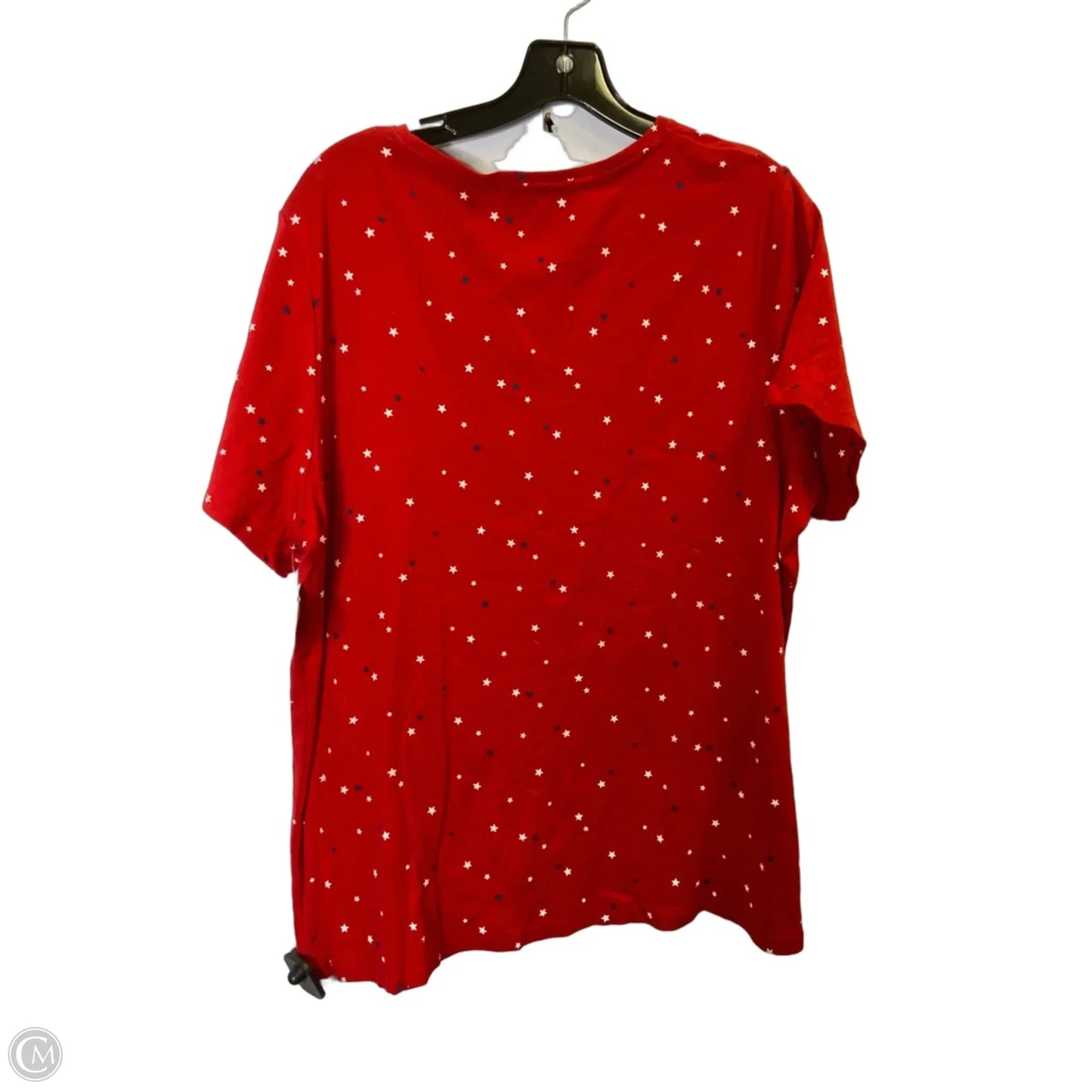 Top Short Sleeve Basic By Croft And Barrow In Red, Size: 1x