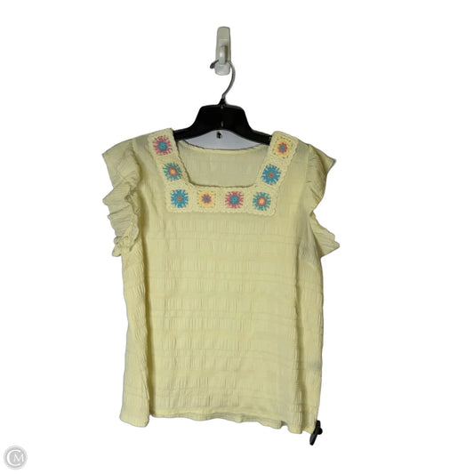 Top Sleeveless By Shein In Yellow, Size: L