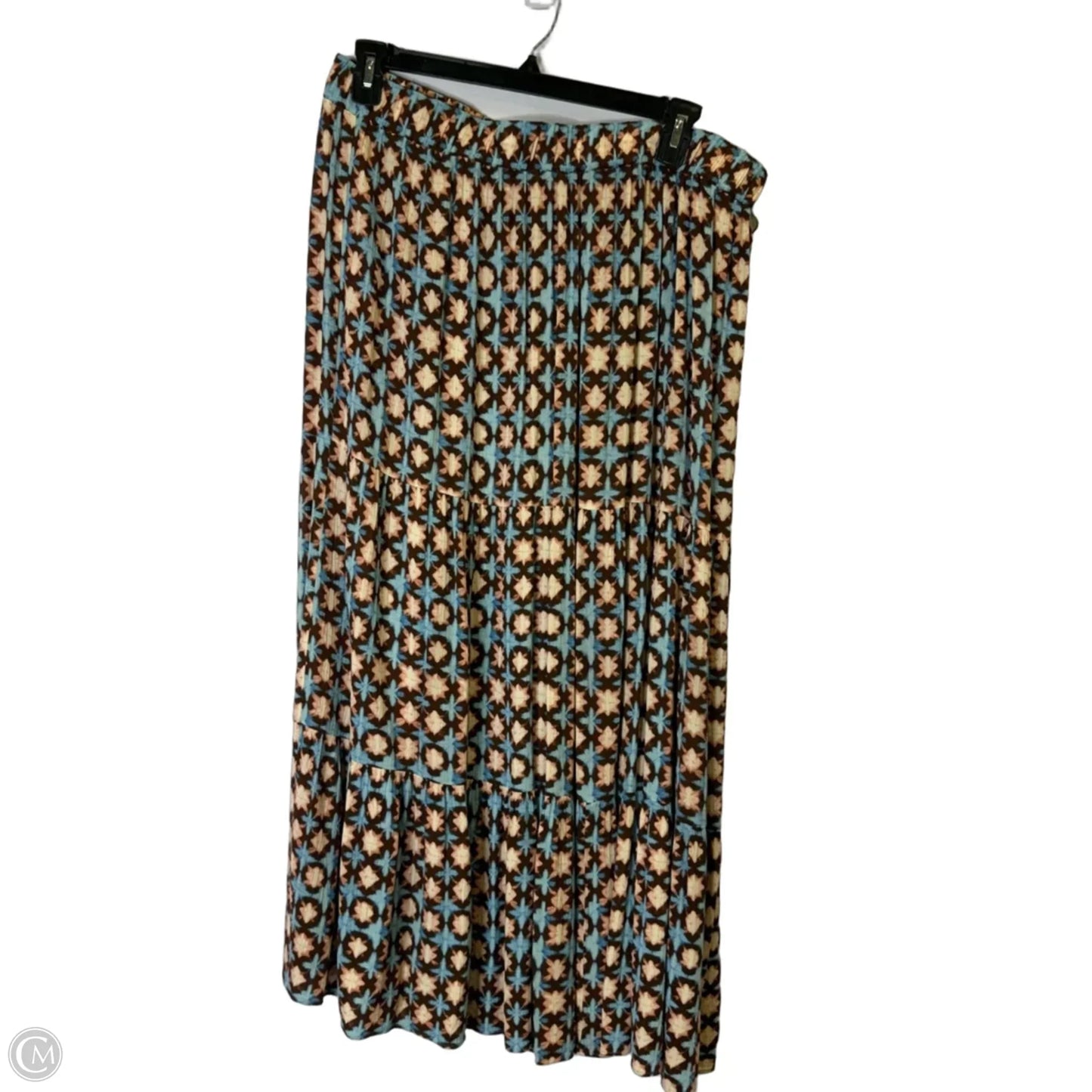 Skirt Maxi By Loft In Blue & Brown, Size: Xl