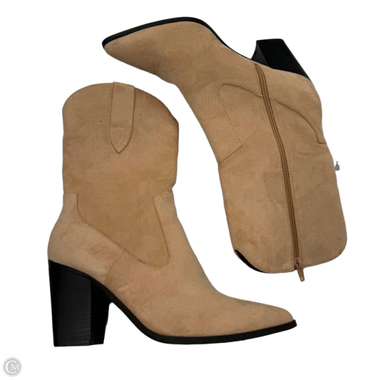 Boots Mid-calf Heels By Lulus In Pink, Size: 11