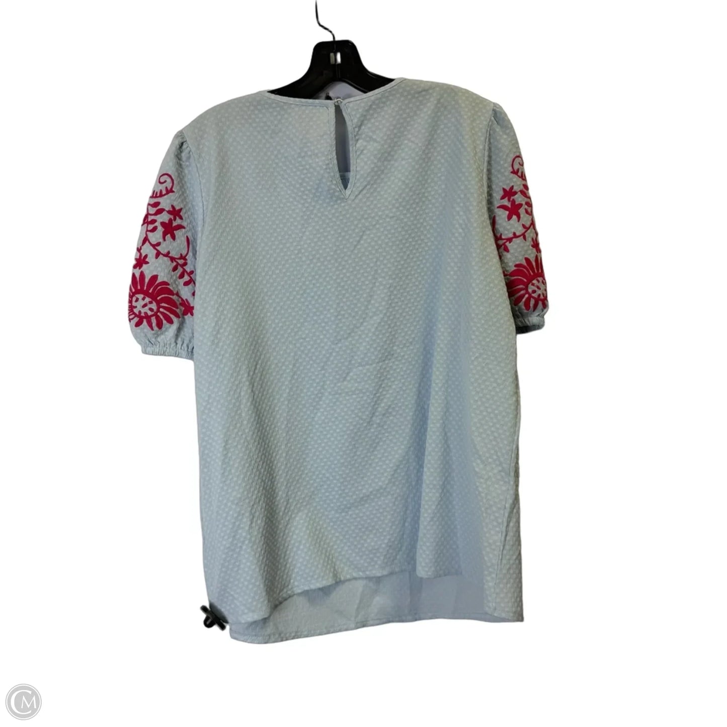 Top Short Sleeve By Shein In Blue, Size: Xl