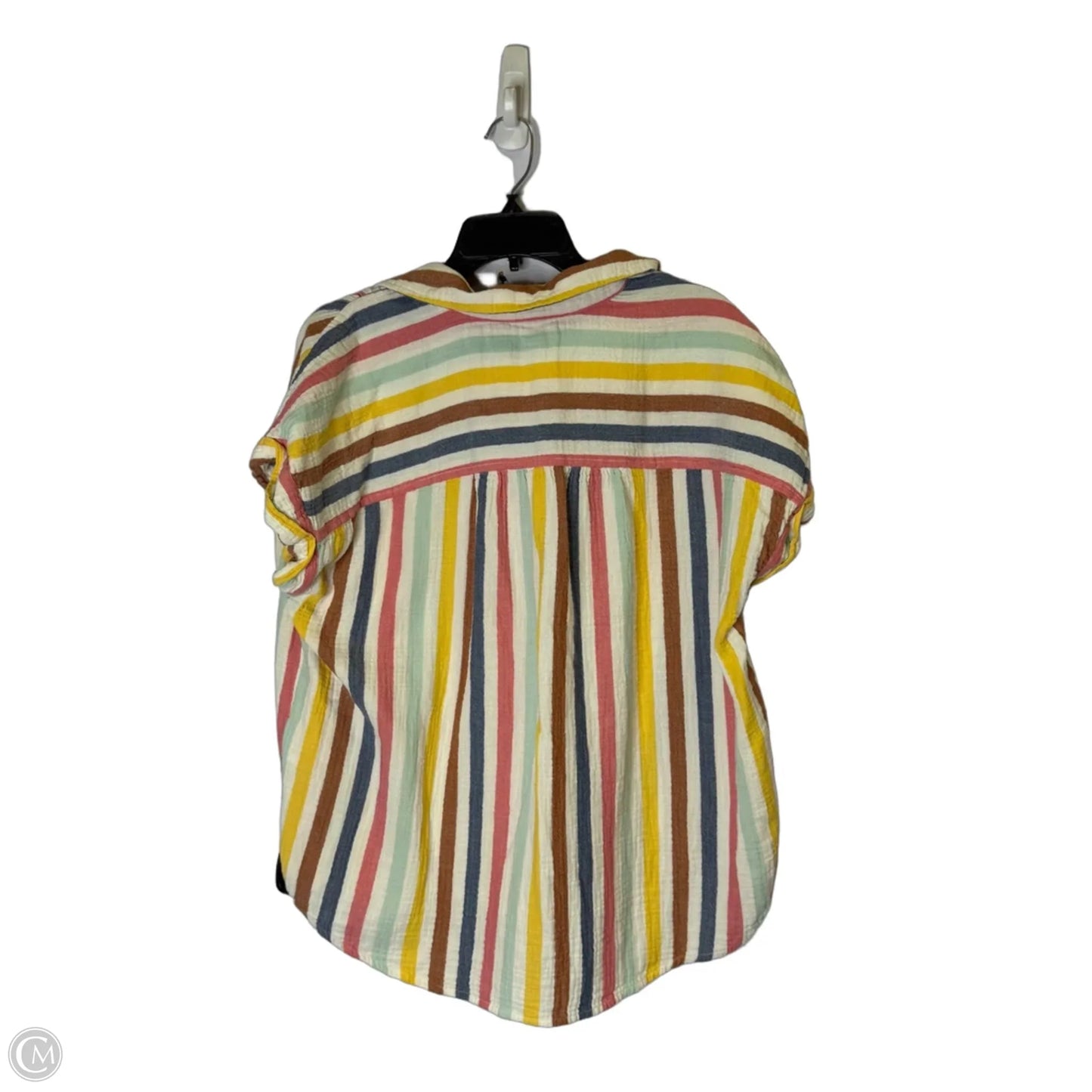 Top Short Sleeve By Style And Company In Striped Pattern, Size: Xl