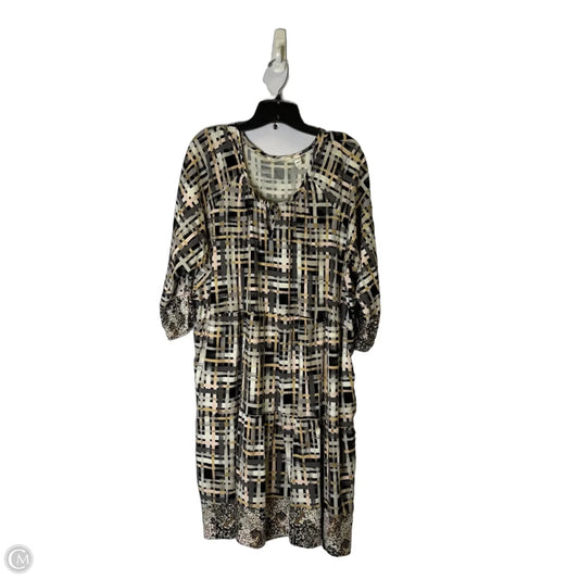 Dress Casual Short By Isaac Mizrahi Live Qvc In Black & Grey, Size: 2x